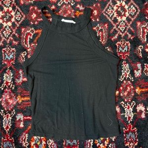 Black high neck tank